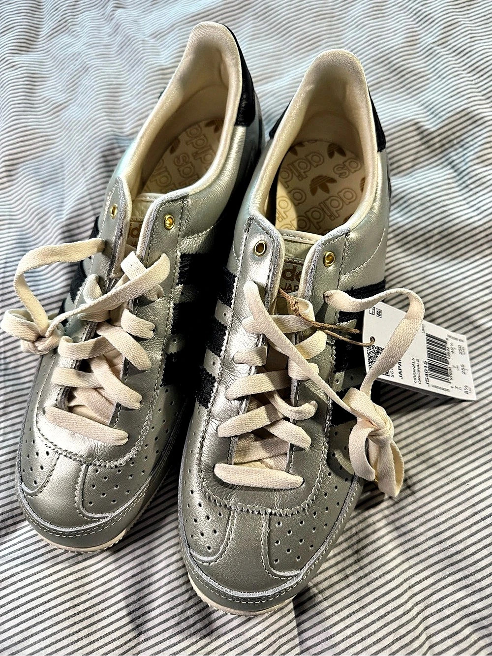 adidas Japan W Sneakers Silver Black US 8.5 NWT